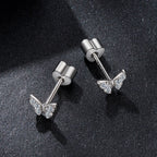 925 Sterling Silver Moissanite Necklace 0.5x0.6cm for Women