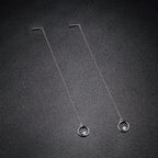 925 Sterling Silver Plated Platinum Pavé Setting CZ Earrings for Women