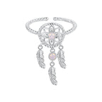 925 Sterling Silver Nano Opal Stone Ring for Women