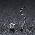 925 Sterling Silver Earrings with Pavé Setting CZ - 2.3cm Height