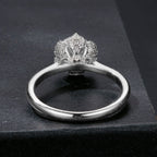 925 Sterling Silver Moissanite Ring 1ct Size 6 White Gold Plated for Women
