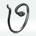 S925 Sterling Silver Black Gold Plated Pavé Setting CZ Ring