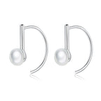 925 Sterling Silver Earrings in Rose Gold with Beads for Women