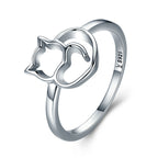 925 Sterling Silver Ring Size 5.0 with Platinum Plating for Women