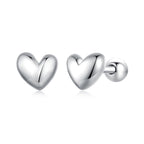 925 Sterling Silver Plated Platinum 5mm Earrings for Women