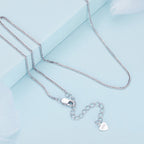 925 Sterling Silver Platinum Plated 45cm Chain Length Necklace for Women
