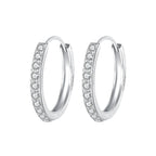 925 Sterling Silver Pavé Setting Gold Plated Earrings for Women