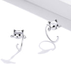925 Sterling Silver Earrings with Pavé Setting and CZ Stones