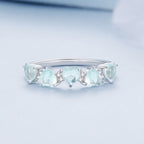 925 Sterling Silver Ring with 4.5mm Pavé Set CZ, Size 7, for Women