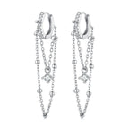 925 Sterling Silver Pavé Setting CZ Earrings for Women