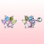 925 Sterling Silver Earrings with Pavé Setting and CZ