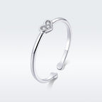 925 Sterling Silver Plated Platinum Pavé Setting CZ Ring