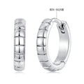 925 Silver White Gold Plated 1.4 x 0.3 cm Hoop Earrings for Women
