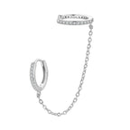 S925 Sterling Silver Earrings with Pavé Setting CZ for Women