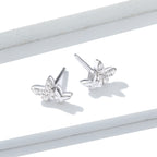 925 Sterling Silver Earrings with Pavé Setting CZ - 0.6*0.9cm