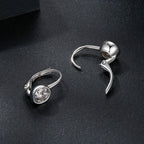 925 Sterling Silver 0.50 Carat Moissanite Earrings for Women