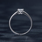 925 Sterling Silver Moissanite Ring 0.6 Carat Size 6 for Women