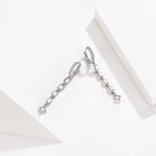 925 Sterling Silver Earrings with Pavé Set CZ
