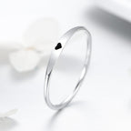 925 Sterling Silver Ring - Size 5.0, 2mm Width, S925 for Women
