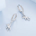 925 Sterling Silver Plated Platinum Earrings