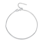 925 Sterling Silver Adjustable Platinum-Plated Bracelet for Women