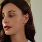 925 Sterling Silver Earrings with Platinum and Gold Plating for Women