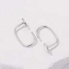 925 Sterling Silver Plated White Gold Earrings for Women