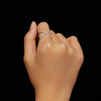 S925 Sterling Silver Moissanite Ring Size 8