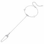 925 Sterling Silver Bracelet with Pavé Set CZ in White Gold 15+6cm