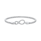 925 Sterling Silver Infinity Love Bracelet for Women - Size 17.0