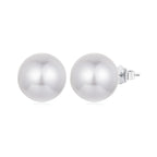 925 Sterling Silver Earrings with Quality Shell Pearl in White Gold Plating for Women