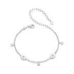 925 Sterling Silver & Plated White Gold CZ Bracelet