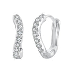 925 Sterling Silver Pavé CZ Earrings for Women