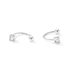 925 Sterling Silver Earrings for Women with CZ in Pavé Setting