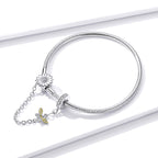 925 Sterling Silver Adjustable Length 17cm Bracelet for Women
