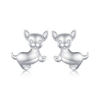 925 Sterling Silver Earrings Plated Platinum 10*12mm for Women