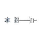 925 Sterling Silver 0.65 Carat Moissanite Earrings for Women