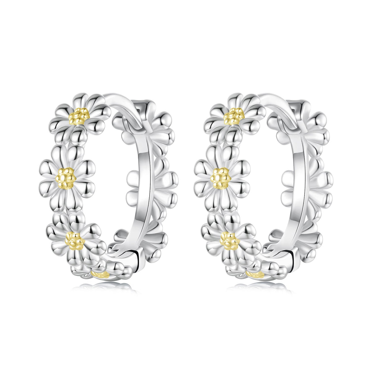 925 Sterling Silver Plated White Gold Earrings for Women