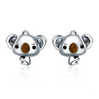 925 Sterling Silver Earrings 1.1*1.2cm for Women
