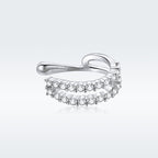 925 Sterling Silver Plated Platinum CZ Earrings