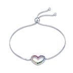 925 Sterling Silver Bracelet with Pavé Setting CZ