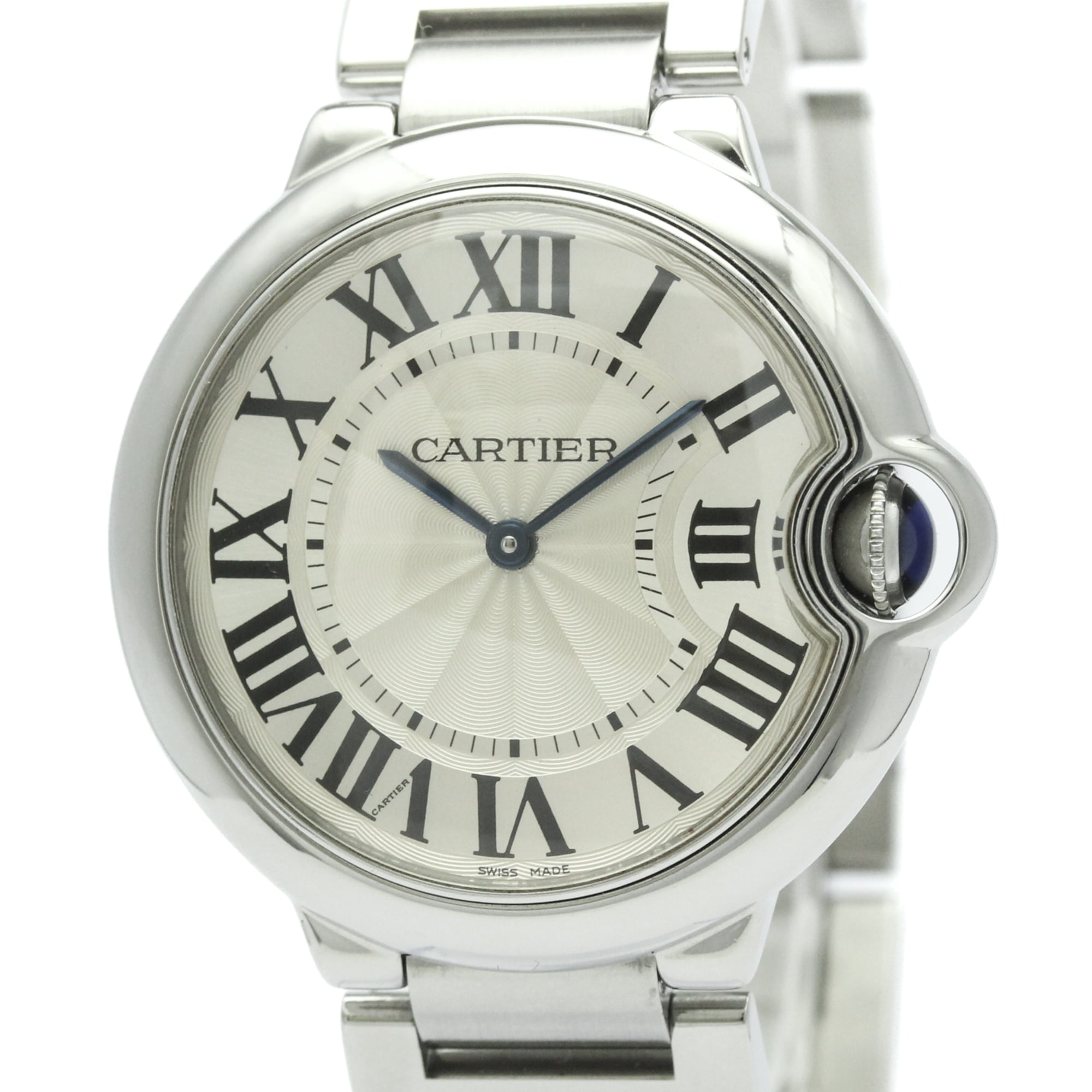 Cartier Ballon Bleu MM Steel Quartz Mid-Size Watch — W69011Z4