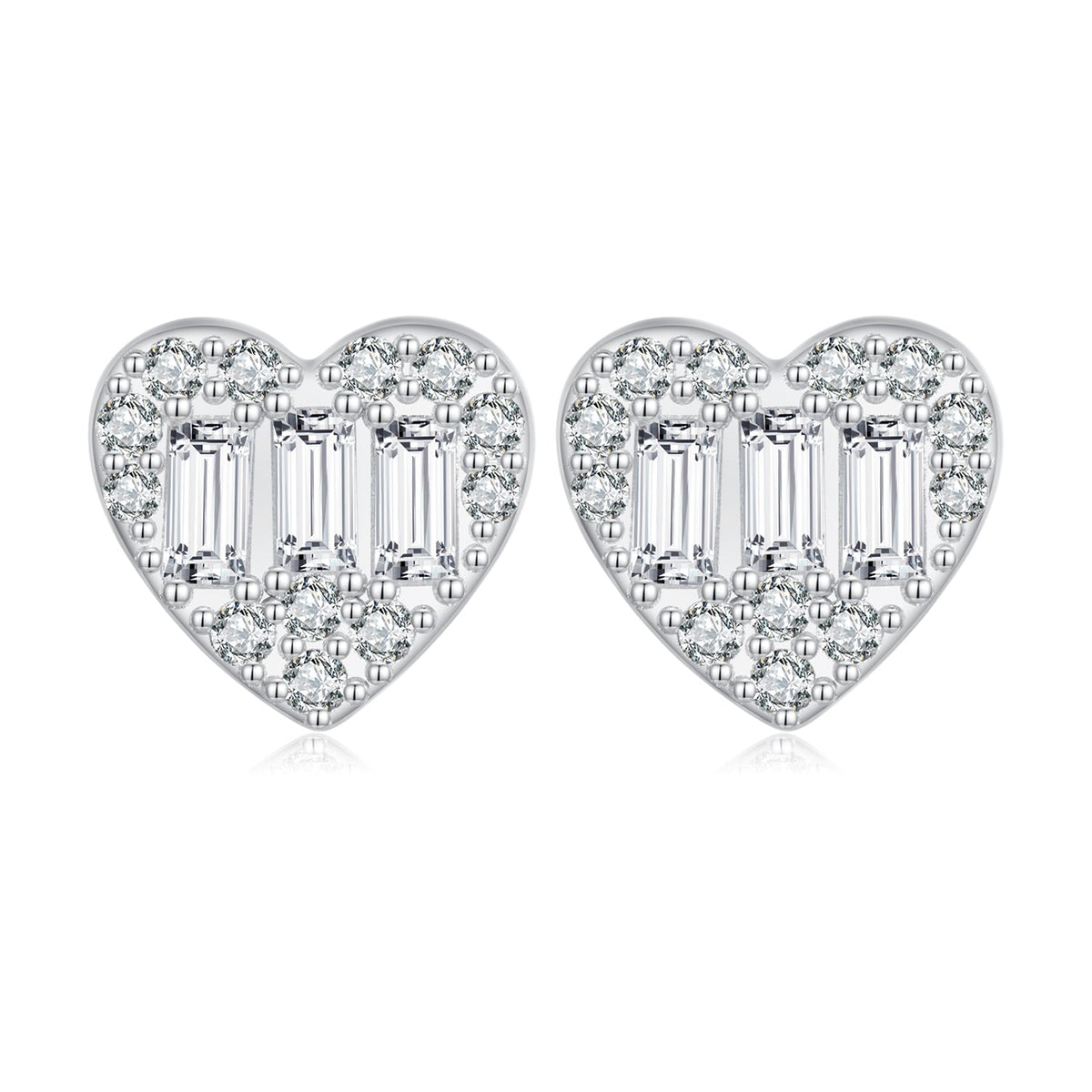 925 Sterling Silver Earrings with Pavé Set CZ