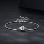 925 Sterling Silver 0.50 Carat Moissanite Bracelet for Women