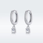 925 Sterling Silver 1.7cm Pavé Setting CZ Earrings