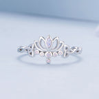 925 Sterling Silver Opal Nanometer Stone Ring Size 6.0 for Women