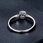 925 Sterling Silver Moissanite Ring 0.6 Carat Size 6 for Women