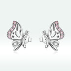 925 Sterling Silver Earrings with CZ in Pavé Setting