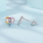 925 Sterling Silver Earrings with Pavé Setting and CZ