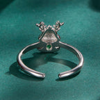 925 Sterling Silver Enamel Pavé CZ Ring